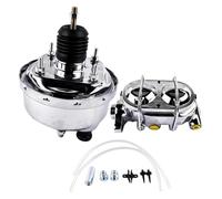 actionneur frein stationnement Unité Commande Frein À Main 7 Pouces Booster Électrique Maître Cylindre Freins Chromés Poignée Traction Stationnement Voiture Personnalisée