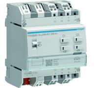 Actionneur KNX Secure 4 sorties 16A/230V charge capacitive config Mode Easy/ETS - HAGER TYAS604D