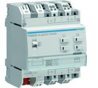 Actionneur KNX Secure 4 sorties volets et stores à bannes pour moteur 6A/24VDC - HAGER TYAS624D