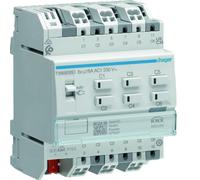 Actionneur KNX Secure 6 sorties 16A/230V charge capacitive config Mode Easy/ETS - HAGER TYAS606D
