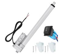 Actionneur linéaire 12 V 3000 N/299,4 kg Course 25,4 cm IP54 Interrupteur à | Course de 50 mm 5 mm/s, avec interrupteur à bascule momentané étanche IP54 ; pour élévateur d'armoire, petite trappe