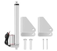 Actionneur Linéaire Electrique 50mm / 100mm / 150mm / 200mm / 250mm / 300mm / 400mm / 500mm 12VDC JS-TGZ-U1 Ascenseur à Moteur Electrique Tige de Poussée Electrique avec Supports de Montage(200mm)