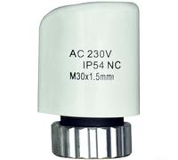 Actionneur thermique 230 V pour collecteur de chauffage au sol, actionneur de valve électrique normalement fermé avec poussée de 110 N, IP54, temps de course de 3 à 5 minutes, M30 x 1,5 mm