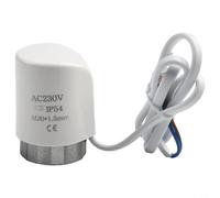 Actionneur thermique électrique AC 230 V pour vannes de chauffage au sol et de radiateur, filetage M301,5 mm, poussée 110N, temps de fonctionnement de 3 à 5 minutes, boîtier PC blanc (normalement