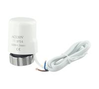 Actionneur thermique électrique pour chauffage au sol, AC 230 V M30 x 1,5 mm, poussée 110N, normalement fermé/ouvert, boîtier PC étanche IP44, câble de 90 mm, blanc