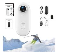 ActionSnap-Thumb Action Camera, Treklon-Treklon 4s Body Cameras, HD 1080p/4K Mini Wearable Action Body, Wearable POV Cam with 170° Wide Angle for Cycling, Skiing,Diving (White 1080P,No Card)