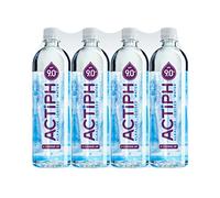 ACTIPH Eau de Source Alcaline Ionisée pH 9+ Purifiée avec Électrolytes - Pure et Douce - 12 x 1 L bouteilles PET
