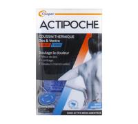 ACTIPOCHE - Coussin thermique Thermothérapie Contractures musculaires et douleurs articulaires Dos ventre Microbilles 1 unité Sachet(S) pc(s)
