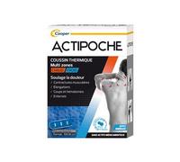 Actipoche Coussin Thermique Multi Zones Microbilles Froid Chaud 10x30cm