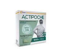 ACTIPOCHE - Coussin thermique Thermothérapie Contractures musculaires et douleurs articulaires Dos ventre Argile 1 unité Chauffant pc(s)