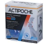 Actipoche Coussin Thermique Zones Ciblées Microbilles Froid Chaud 10x20cm