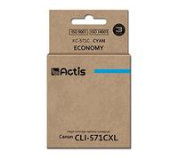 Actis KC-571C Cyan Yellow Ink Cartridge for Canon Printer (Canon CLI-571C Replacement) Standard