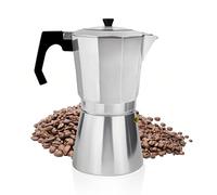 ACTIV CUISINE Cafetière Italienne Aluminium, 9 Tasses La Cafetière Expresso Iconique, Le Vrai Café Italien, Cafetière Moka 450 Ml, Argent