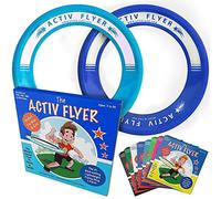 Activ Life Active Flyer : Anneaux de Frisbee aérodynamiques - Amusant en Plein air pour Les Enfants, garçons ou Filles de Tous âges. Lot de 2 (Cyan/Bleu)