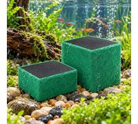 Activated Carbon Aquarium Filter Cube with Bio Sponge (1*S+1*L) | Designed for aquarium owners, the cube combines activated carbon with a green bio-sponge outer layer for aquarium filtration