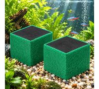 Activated Carbon Aquarium Filter Cube with Bio Sponge (2*L) | Designed for aquarium owners, the cube combines activated carbon with a green bio-sponge outer layer for aquarium filtration