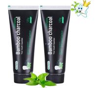 Activated Charcoal Toothpaste,Fresh Mint Flavour Removes Bad Breath And Dental Stains,Pack Of 2