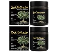 Activateur de sol, amendement organique pour plantes, formule hydrosoluble revitalise les sols compactés pour légumes, fleurs et pelouses (2 Pcs)