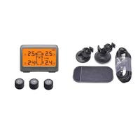 Activateur de valve de pneu Système de surveillance de la pression des pneus solaire TPMS avec capteur de pression des pneus à 4 roues pour voiture TMPS pour Véhicule Moniteur de Pression des Pneus(A)