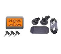 Activateur de valve de pneu Système de surveillance de la pression des pneus solaire TPMS avec capteur de pression des pneus à 4 roues pour voiture TMPS pour Véhicule Moniteur de Pression des Pneus(B)