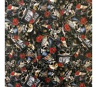 Activateur Kit Feuille Hydrographie Water Transfer Printing for Hydro Dipping Film Con Calaveras et rosas Couleur Noir, Rouge et Transparent Largueur: 100cm. Longuer: 200cm (HLC-109)