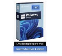 Clé d'activation Windows 11 Famille - Microsoft - 1 PC - Licence authentique - Support 24/7 - Livraison rapide