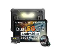 Blackview Active 10 Pro Tablette Tactile 11 90Hz,Android 14,50MP+20MP,36+512Go/SD 2To,30000mAh(55W) Noir Avec Montre W50 Noir Noir G