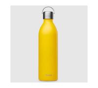 Qwetch - Matt Bouteille Isotherme Active Jaune Curry 1L - Gourde avec Anse Inox Recyclé - 24h Froid et 12h Chaud - Etanche & Compacte