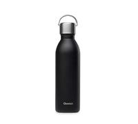 Qwetch - Matt Bouteille Isotherme Active Noir 600ml - Gourde avec Anse Inox Recyclé - 24h Froid et 12h Chaud - Etanche, Sans BPA & Compacte