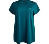 Active by Zizzi T-shirt 'Abasic' turquoise / blanc, Taille 5XL-6XL