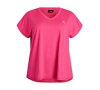 Active by Zizzi T-shirt 'Basic' gris clair / rose, Taille 5XL-6XL