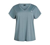 Active by Zizzi T-shirt fonctionnel 'ABASIC' bleu fumé, Taille XXXL-4XL