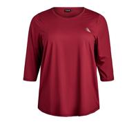 Active by Zizzi T-shirt fonctionnel 'Abasic One' bordeaux / blanc, Taille XXXL-4XL