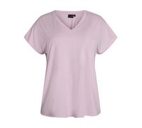 Zizzi Active by T-shirt pour femme avec col en V Taille 42-60 - Grande taille Vêtements pour femme, Pastel Lilac., 48-50 grande taille