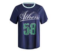 Active by Zizzi T-shirt fonctionnel 'Tani' bleu foncé / sapin / blanc cassé, Taille 7XL-8XL