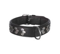 Active collier TRIXIE - Design stylisé - Cuir - Taille M - 38-45 cm - Noir