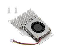 Active Cooler pour Rasp-Pi 5 Ulegqin Active Cooler Radiateur de refroidissement actif avec ventilateur soufflant à température contrôlée Dissipateur thermique en aluminium Compatible avec Rasp-Pi 5