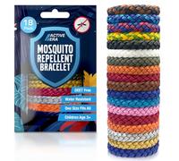 Active Era Bracelet anti-moustique en cuir 18 pièces - Bracelet anti-moustique, formule puissante sans DEET, ingrédients naturels - résistant à l'eau avec 10 jours de protection