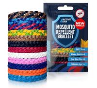 Active Era Bracelet Anti-Moustique en Cuir pour Enfant & Adulte [Lot de 12] - Répulsif Naturel - 100% Sans DEET, Imperméable - Jusqu’à 250h de Protection Extérieure Contre les Moustiques & Insectes