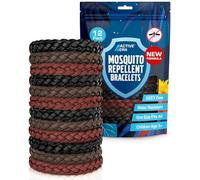 Active Era Bracelet Anti-Moustique en Cuir pour Enfant & Adulte [Lot de 12] - Répulsif Naturel - 100% Sans DEET, Imperméable - Jusqu’à 250h de Protection Extérieure Contre les Moustiques & Insectes