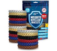Active Era Bracelet anti-moustiques (18 pièces) - Pour l'extérieur, le camping - Pour enfants et adultes - Protection naturelle contre les moustiques - Imperméables - 10 jours de protection - 100