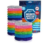 Active Era Lot de 18 bracelets anti-moustiques pour enfants et adultes - Protection naturelle contre les moustiques - Imperméables - 10 jours de protection - 100 % sans DEET - Multicolore