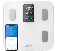 Active Era Pèse Personne Balance Connectée Bluetooth avec écran LED, Balances Numérique avec 16 mesures, App mobile, Impédancemètre (IMC/BFR/Muscle/Eau/Graisse Corporelle/Masse osseuse/BMR) - Blanc