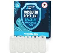Active Era Recharges Bracelet Anti-Moustique [Lot de 10] - Capsules Répulsives Sans DEET à Base d’Huiles Essentielles - Jusqu’à 100 Jours de Protection Extérieure Insectes & Moustiques