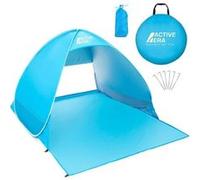 Active Era Tente de plage Pop Up Déployable - protection solaire UV UPF 50+ - Comprend un sac de transport et des piquets de tente Bleu G