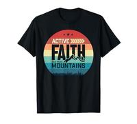 Active Faith Can Move Mountains Christian Men Women Kids T-Shirt