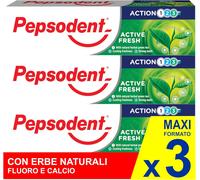 Active Fresh Toothpaste With Fluoride And Calcium For Caries Protection 24 Hours 75 Ml (Pack Of 3 X 75 Ml)
