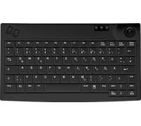 Active Key AK-440-TU-B/US USB Tastatur US-Englisch, QWERTY, Windows® Noir intégrée Trackball
