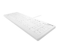 Active Key AK-C8112 - Clavier - désinfection par essuyage, profilé plat - 100% - full size - USB - QWERTZ - Allemand - blanc
