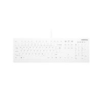 Active Key AK-C8112 - Clavier - désinfection par essuyage, profilé plat - 100% - full size - USB - QWERTZ - Allemand - blanc